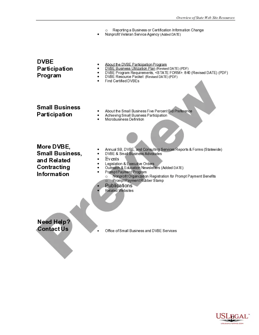 Preview Small Business Resource Guide to Financial Opportunities with a state government