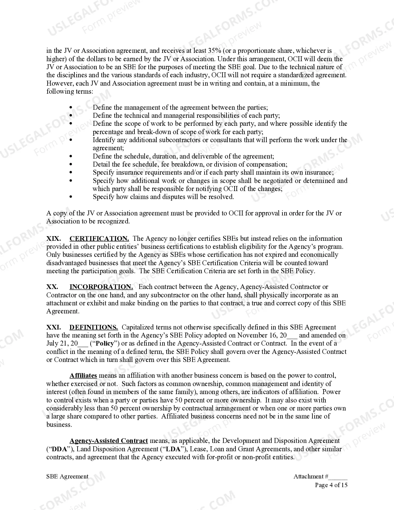 Preview Small Business Enterprise Agreement