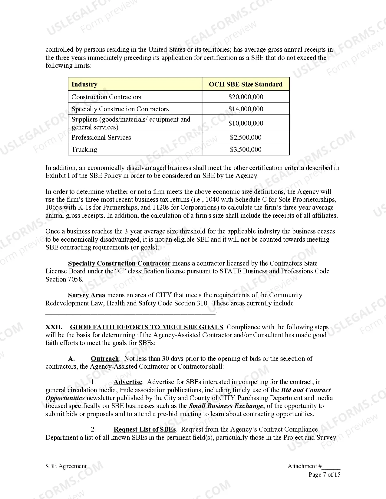 Preview Small Business Enterprise Agreement