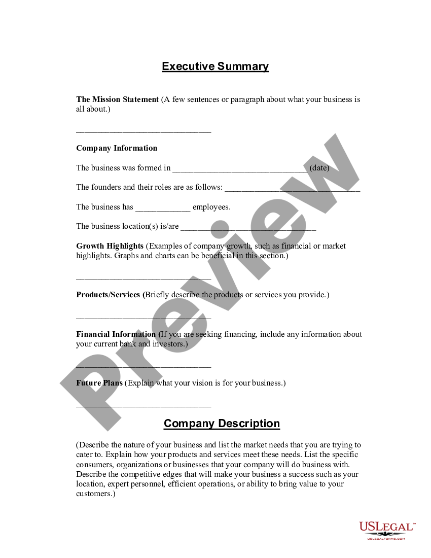 Bexar Texas Business Plan Template For Restaurant US Legal Forms