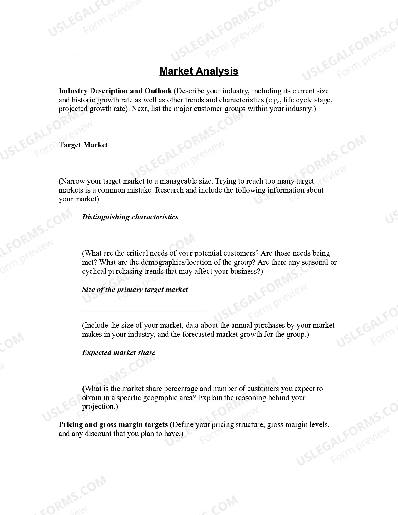 Preview Business Plan Template for Cafe