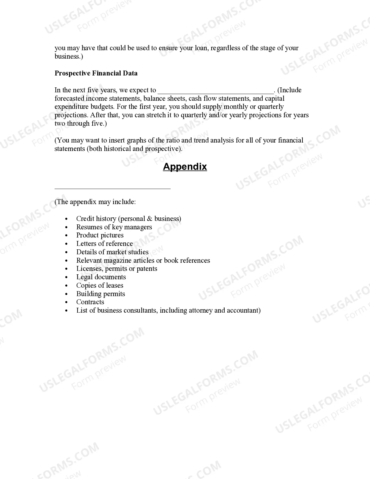 Preview Business Plan Template for Clothing Brand