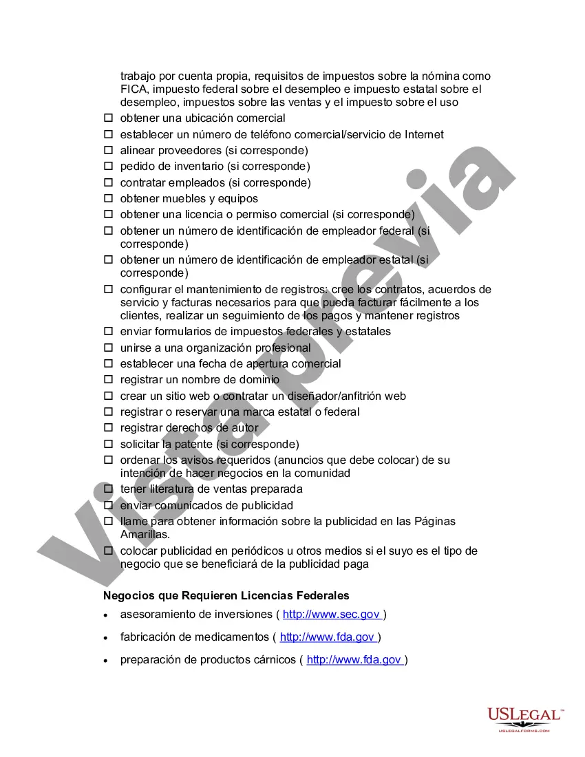 Preview Lista de verificación para iniciar un nuevo negocio