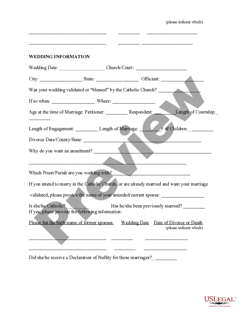 Get Petition for a Church Declaration of Invalidity Preview Petition for a Church Declaration of Invalidity