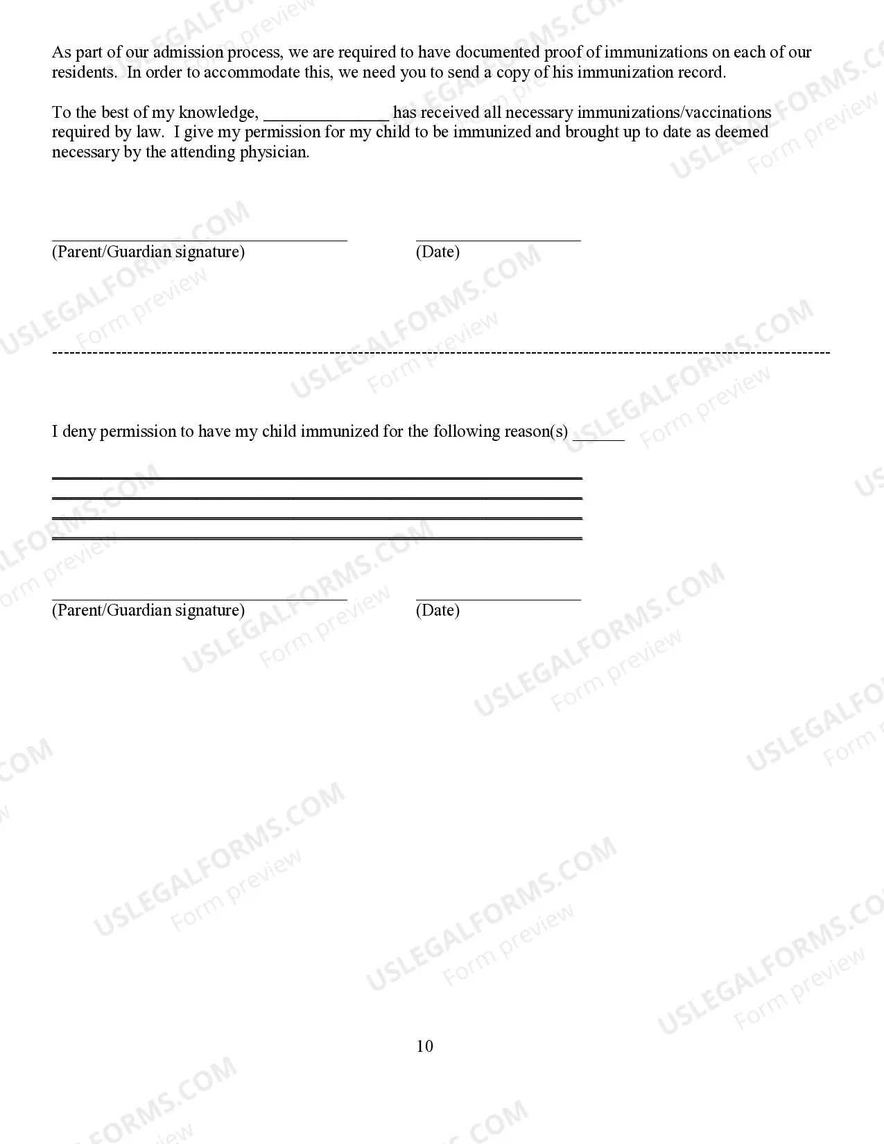 Preview Residential Treatment Clinical School Admission Packet
