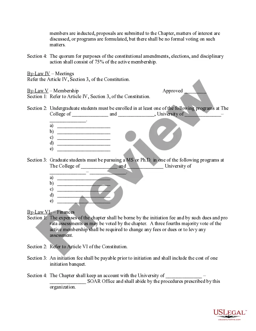 Preview Constitution for a Greek Fratenity or Sorority