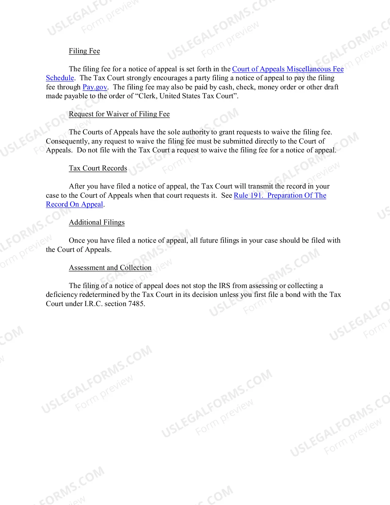 Preview Notice of Appeal