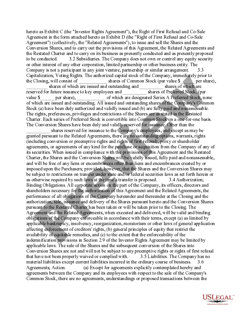 Get Series A Preferred Stock Purchase Agreement Preview Series A Preferred Stock Purchase Agreement