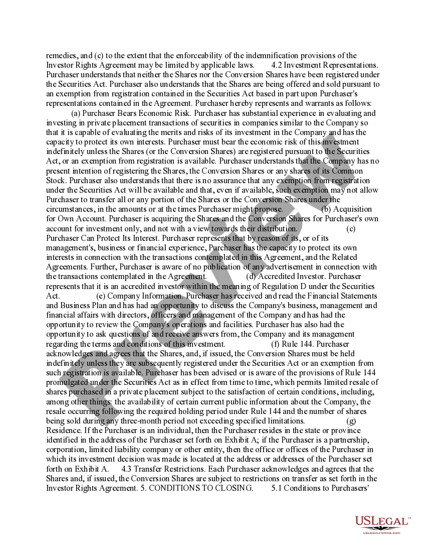 Get Series A Preferred Stock Purchase Agreement Preview Series A Preferred Stock Purchase Agreement