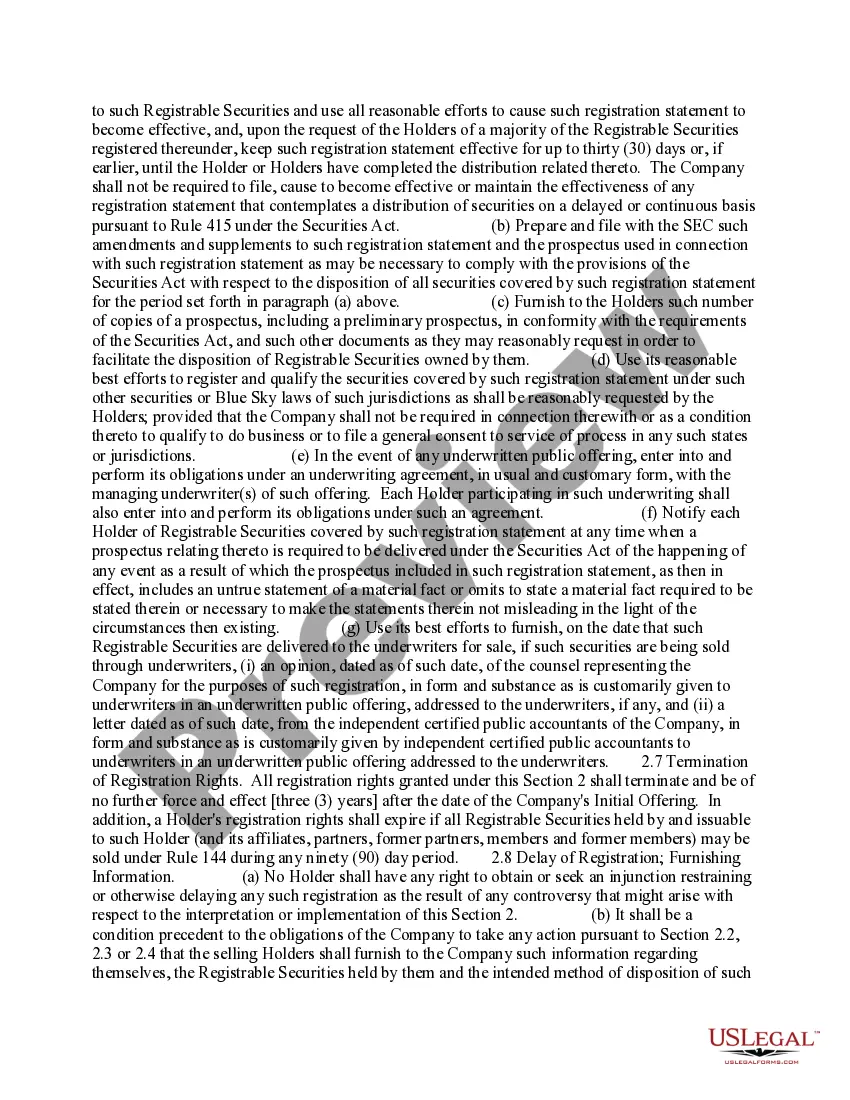 Preview Investor Rights Agreement