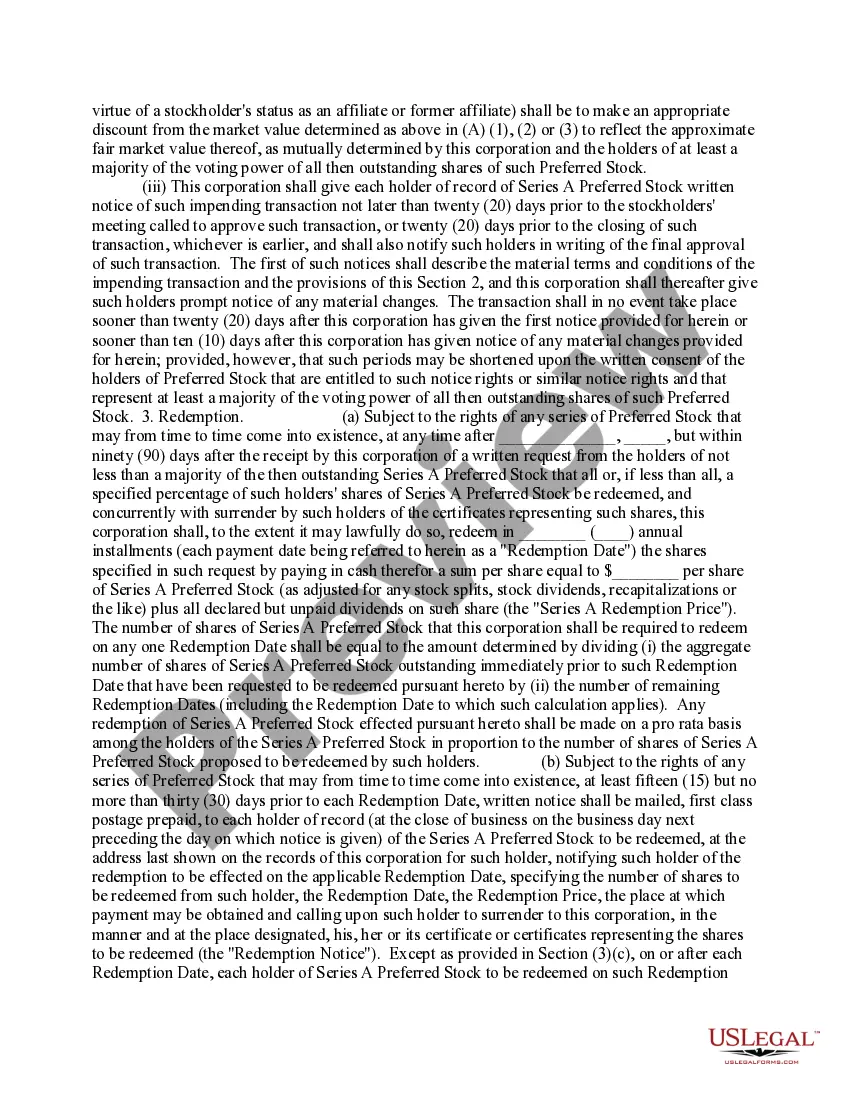 Get Restated Certificate of Incorporation Preview Restated Certificate of Incorporation