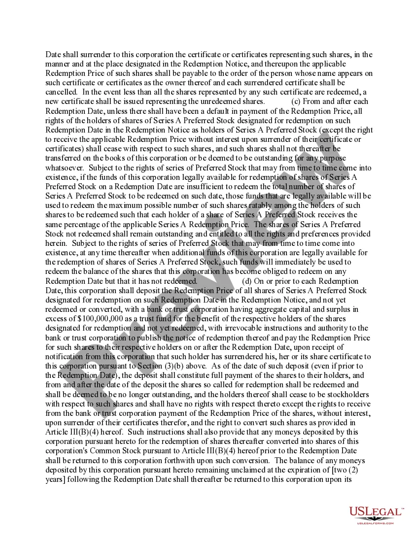 Get Restated Certificate of Incorporation Preview Restated Certificate of Incorporation