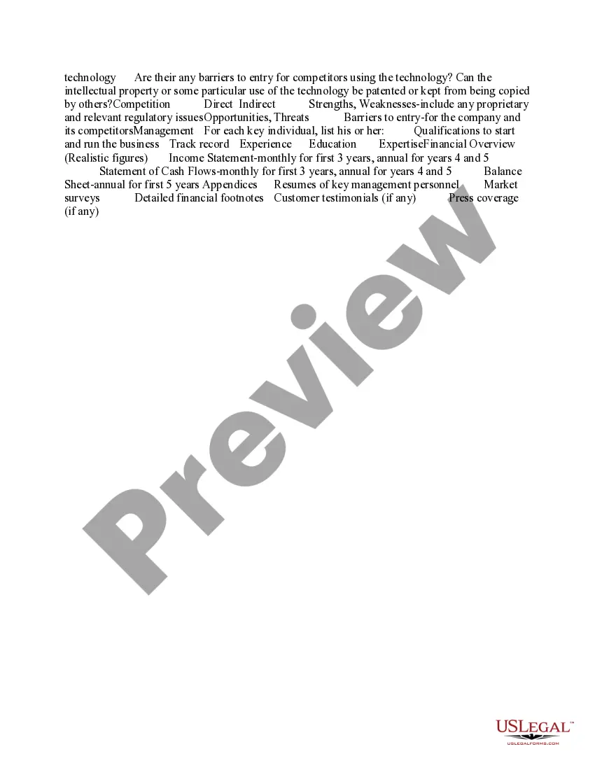 Get Checklist for Executive Summaries and Business Plans Preview Checklist for Executive Summaries and Business Plans