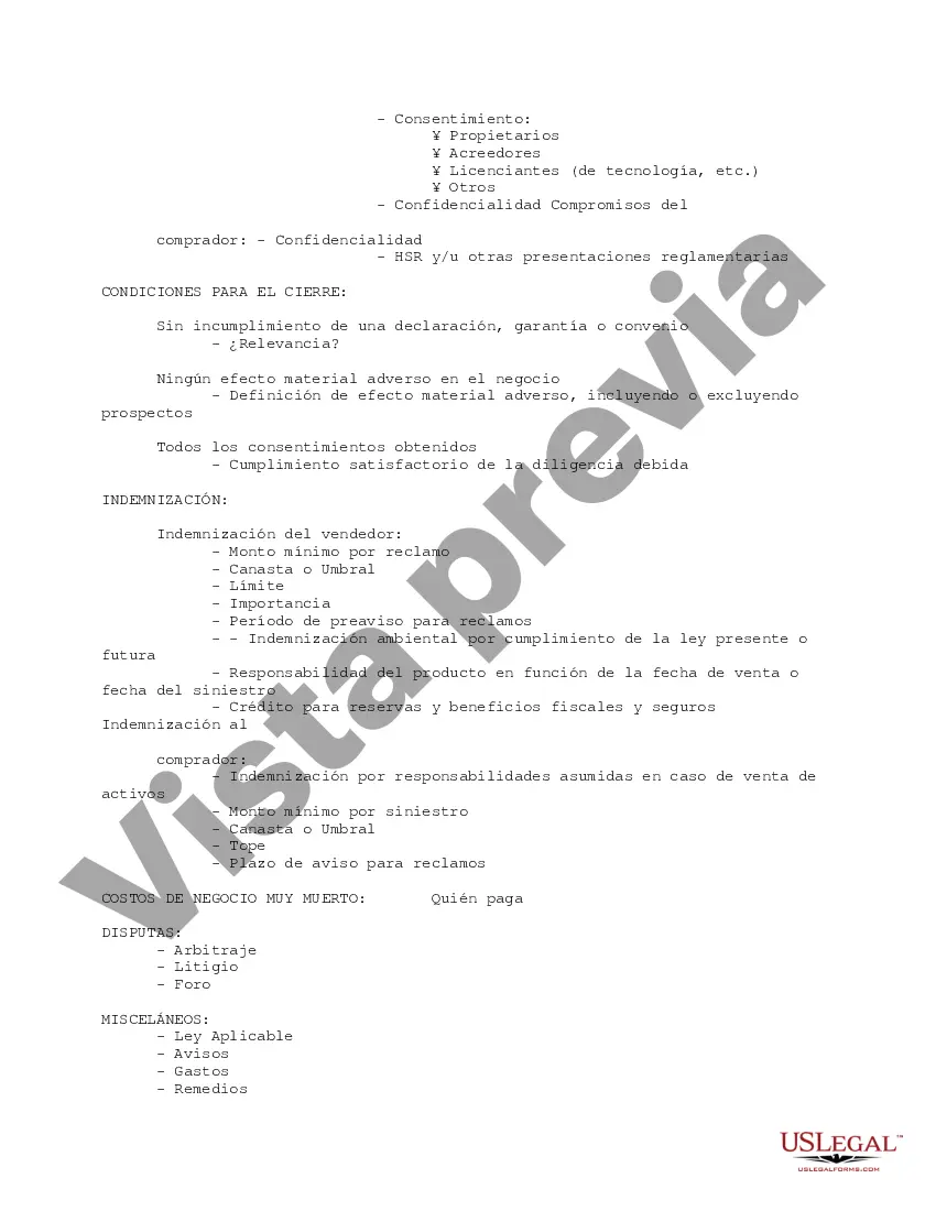 Get Pautas para la hoja de términos de transacciones de fusiones y adquisiciones Preview Pautas para la hoja de términos de transacciones de fusiones y adquisiciones