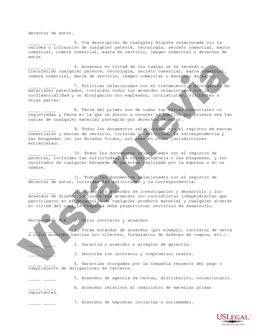 Preview Formulario de solicitud de debida diligencia de inversión de capital