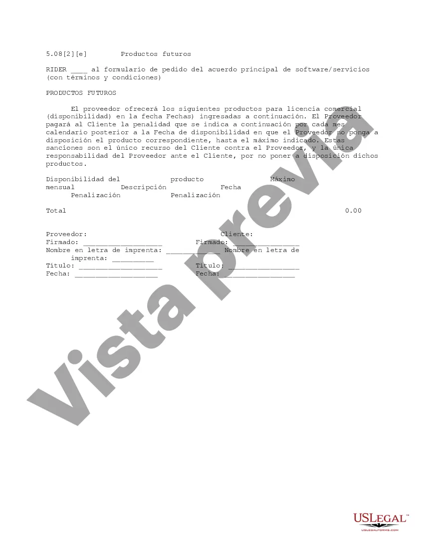 Preview Productos futuros