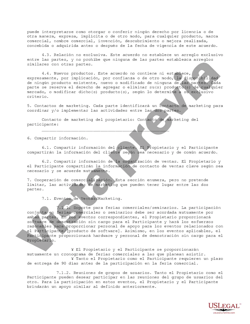 Preview Acuerdo de comercialización conjunta