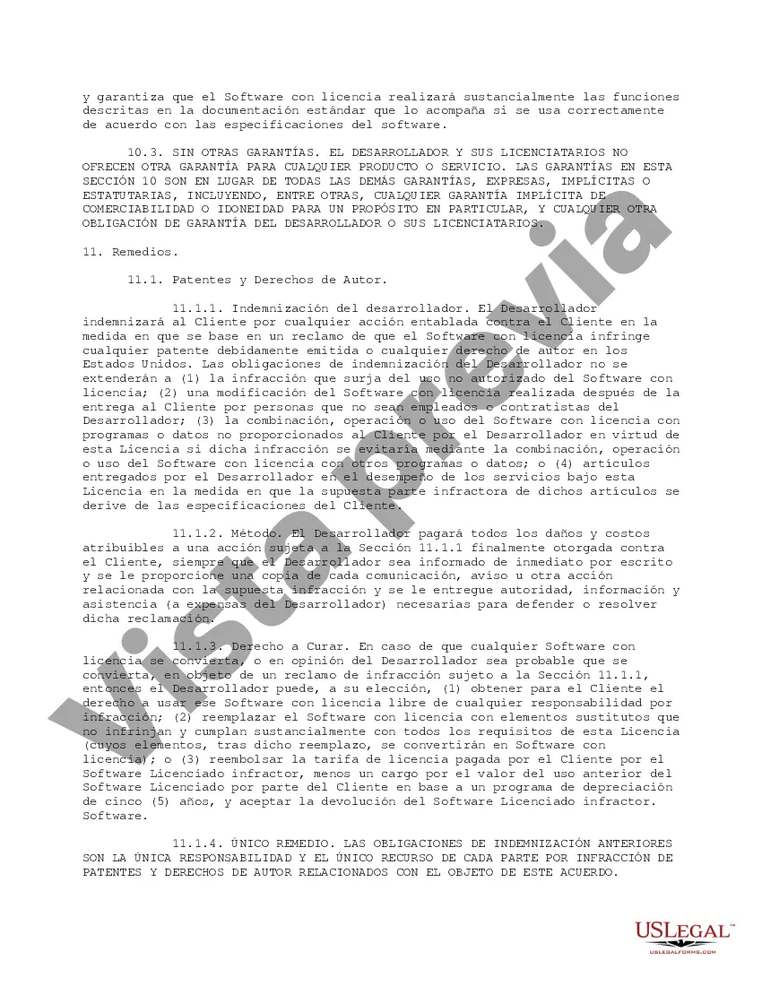 Preview acuerdo de licencia de software