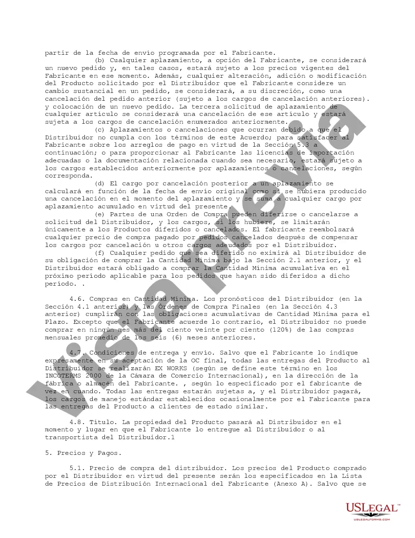 Preview Acuerdo de distribución internacional