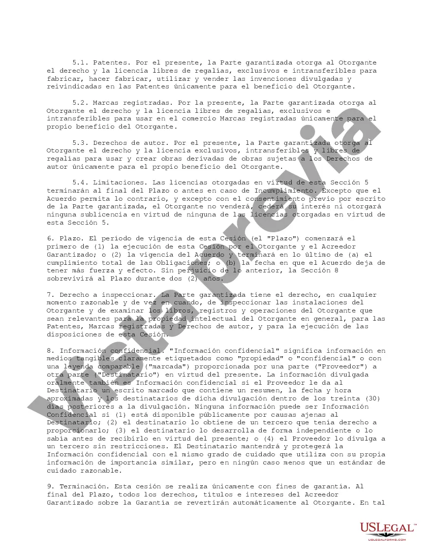 Get Cesión en Garantía de Propiedad Intelectual Preview Cesión en Garantía de Propiedad Intelectual