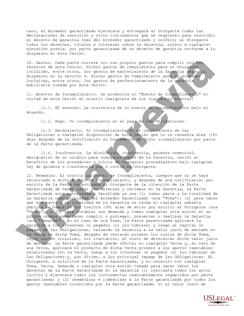 Get Cesión en Garantía de Propiedad Intelectual Preview Cesión en Garantía de Propiedad Intelectual
