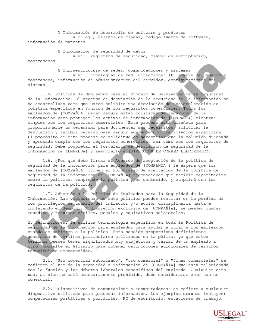 Preview Política de Empleados para la Seguridad de la Información