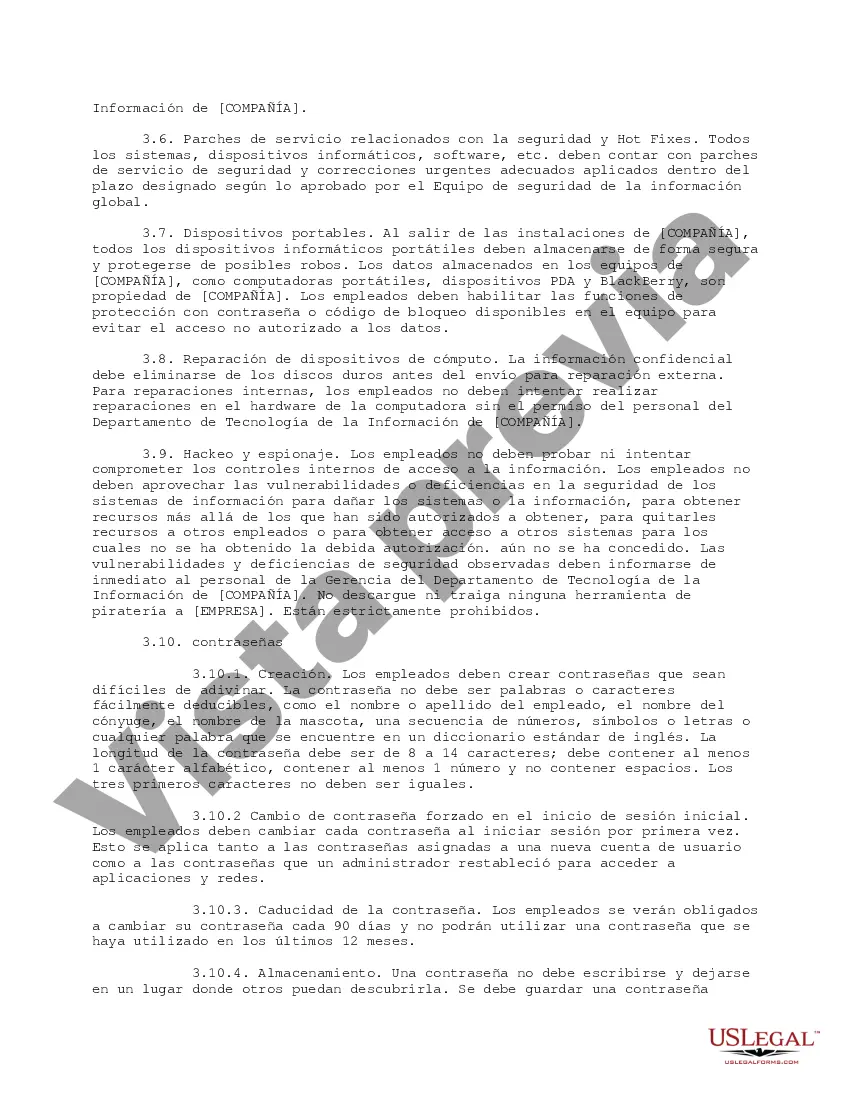 Preview Política de Empleados para la Seguridad de la Información