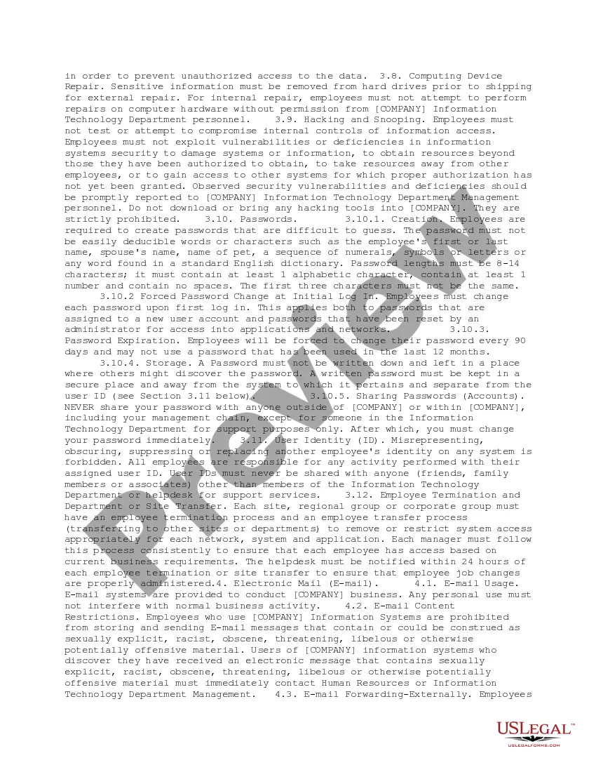 Get Employee Policy for Information Security Preview Employee Policy for Information Security