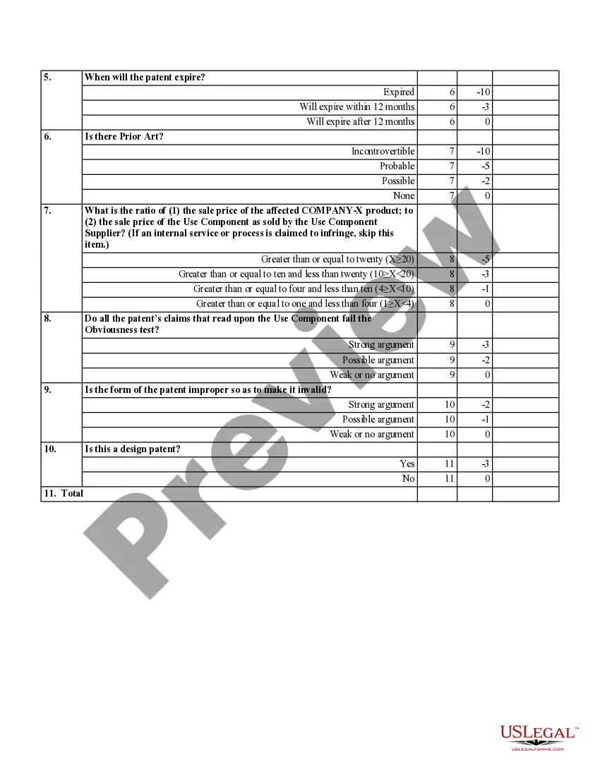 Get Patent Use Analysis Worksheet Preview Patent Use Analysis Worksheet