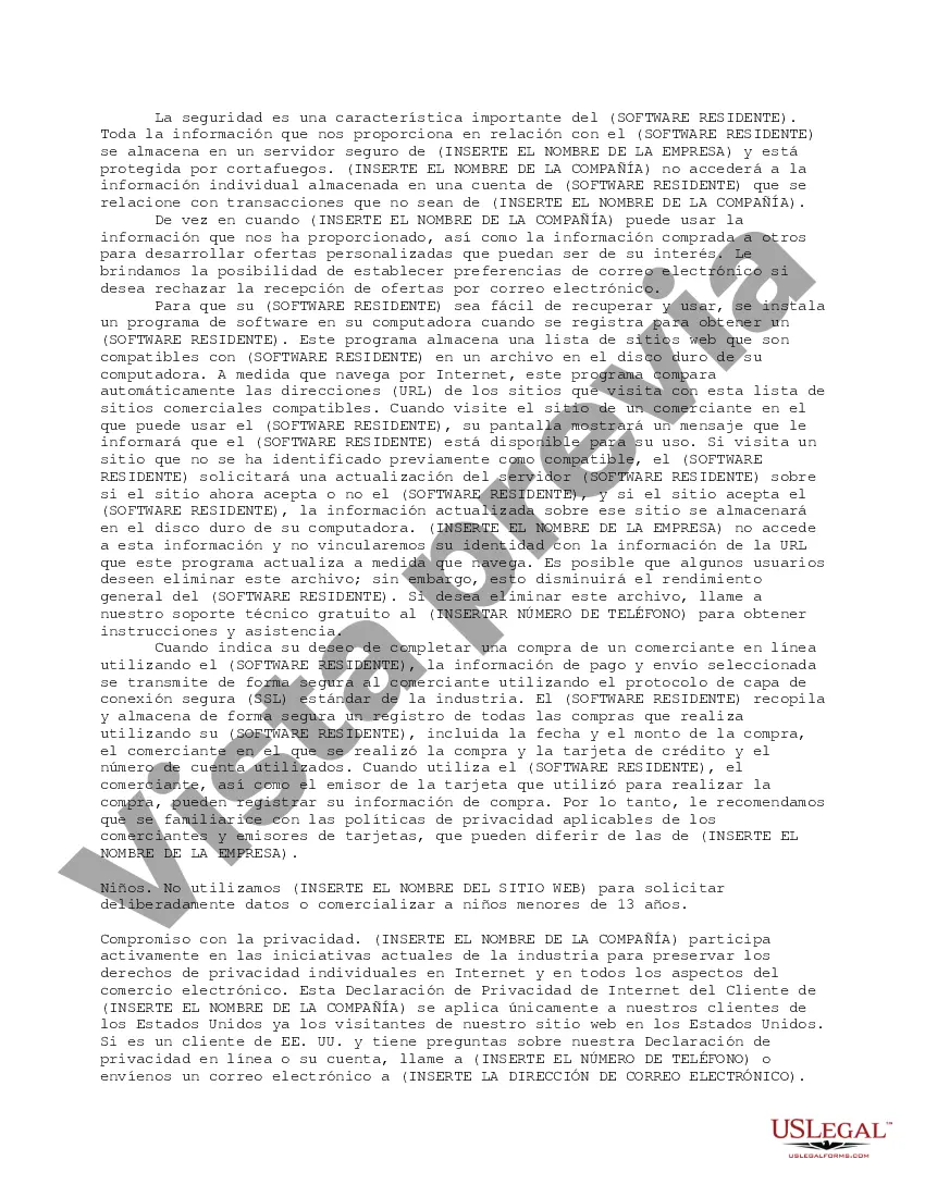 Get Ejemplo de declaración de privacidad del sitio web Preview Ejemplo de declaración de privacidad del sitio web