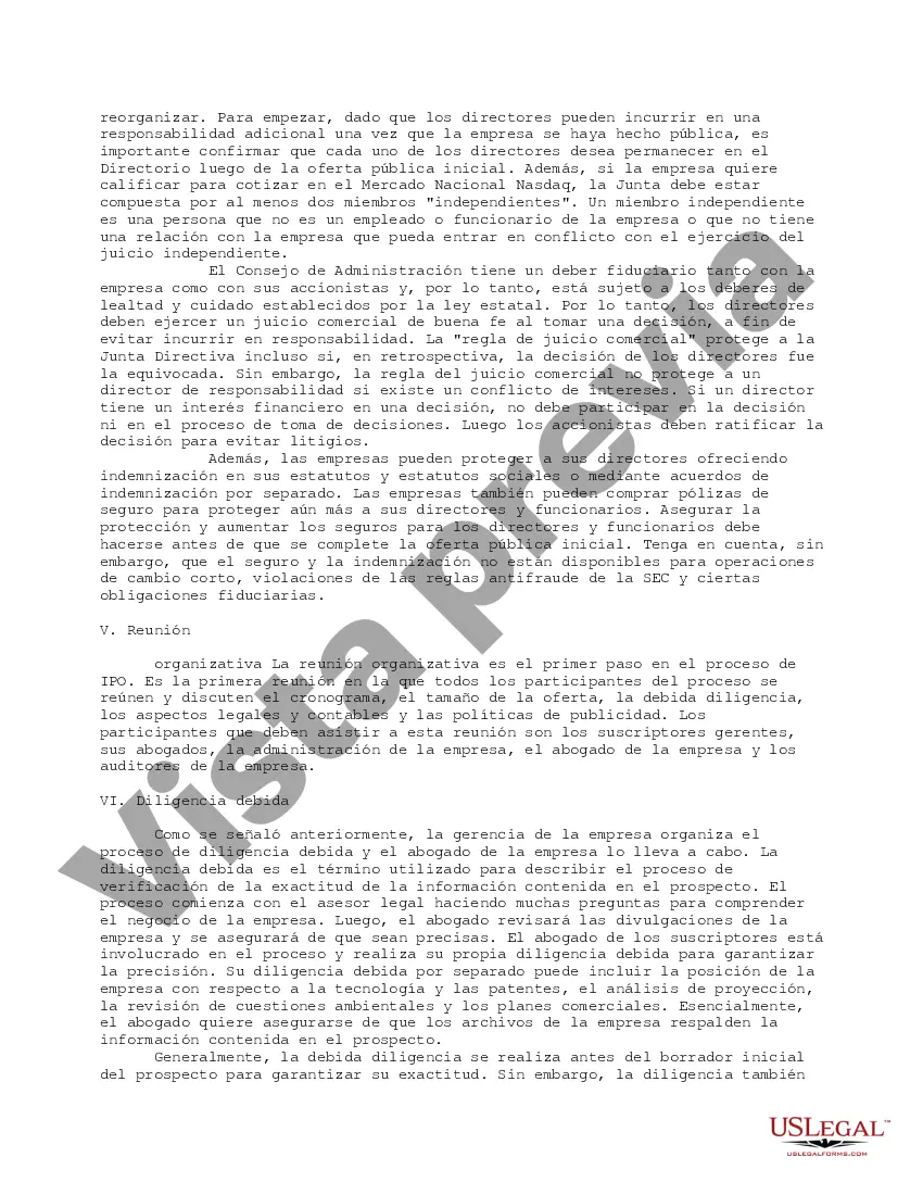 Preview Memorándum completo previo a la salida a bolsa para empresas de alta tecnología