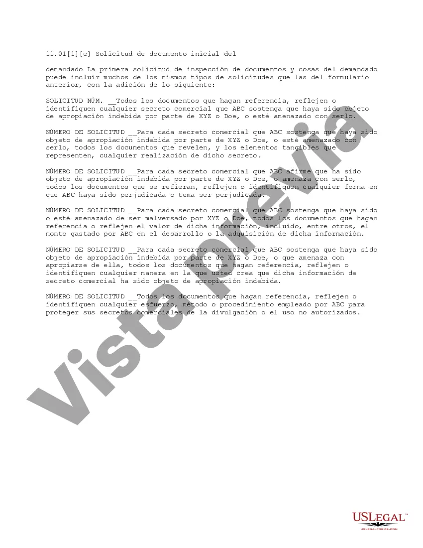 Get Solicitud de documento inicial del demandado Preview Solicitud de documento inicial del demandado