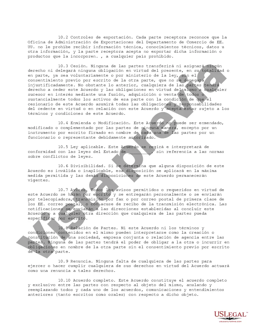 Preview Acuerdo Básico de Confidencialidad