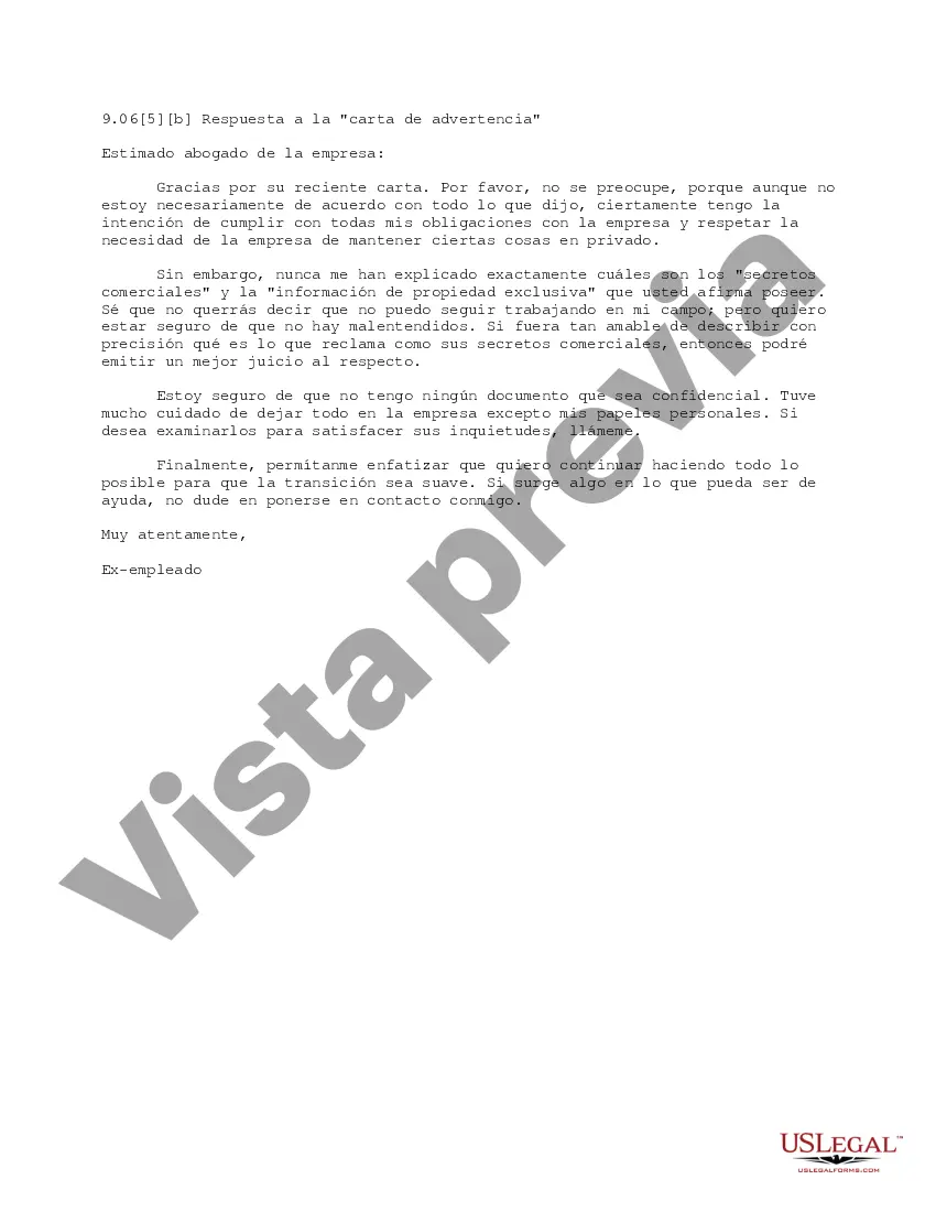 Preview Respuesta a la carta de advertencia