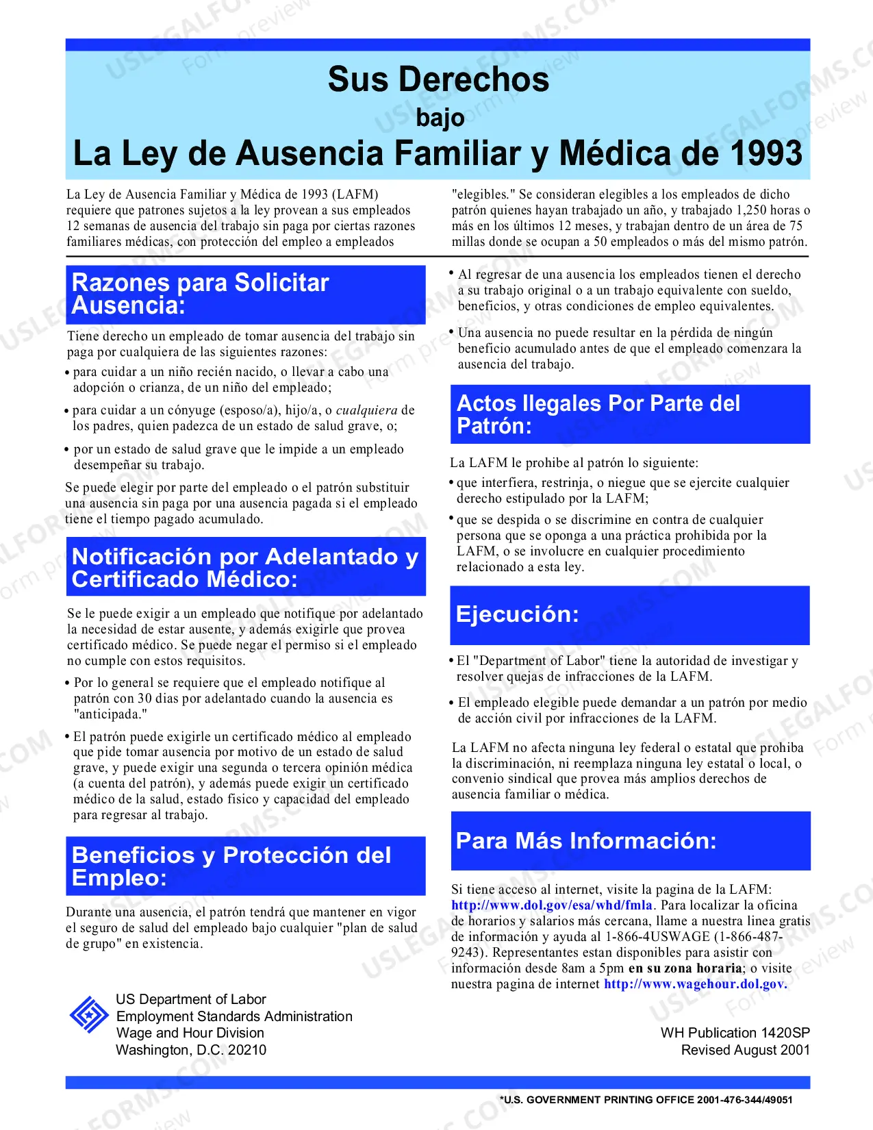Preview Family and Medical Leave Act FMLA Poster