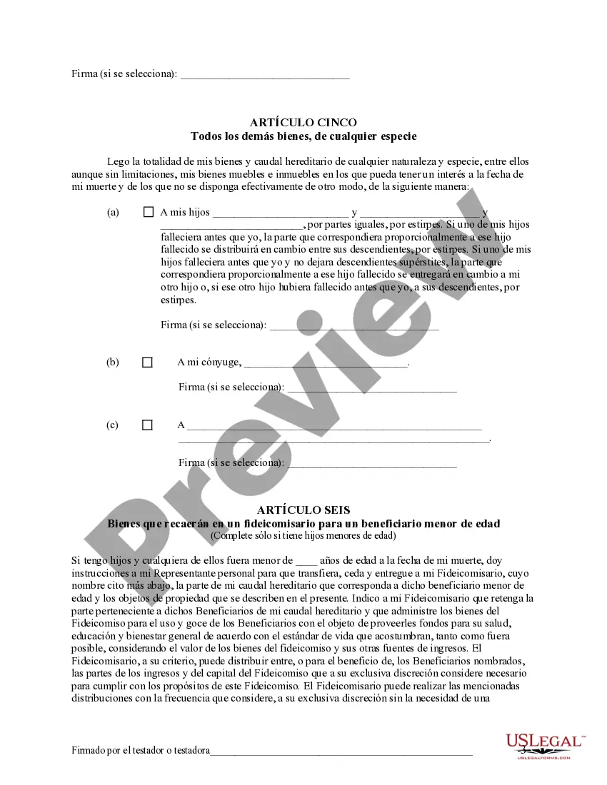 Get Ultima Voluntad y Testamento - Last Will and Testament Preview Ultima Voluntad y Testamento - Last Will and Testament