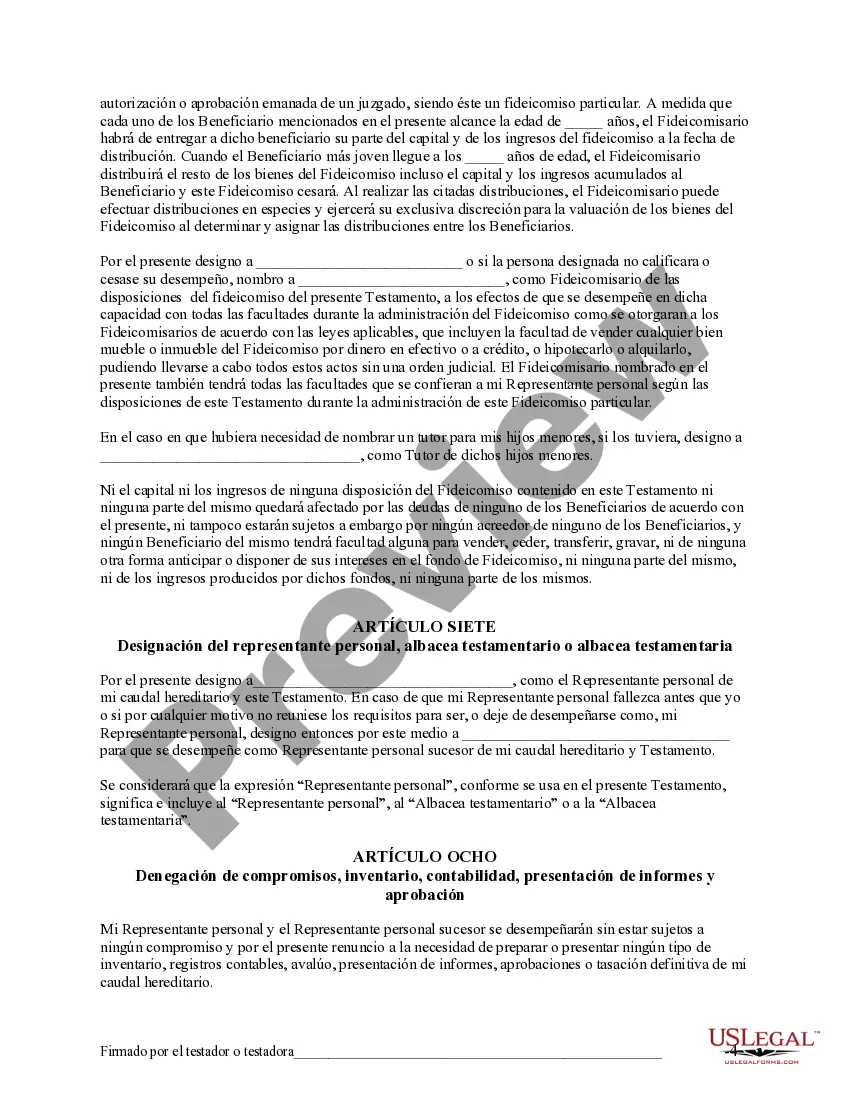 Get Ultima Voluntad y Testamento - Last Will and Testament Preview Ultima Voluntad y Testamento - Last Will and Testament