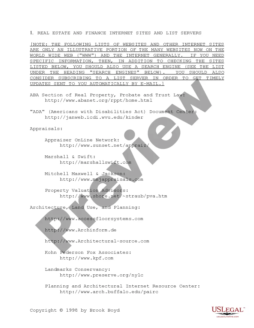 Preview Real Estate Internet Sites