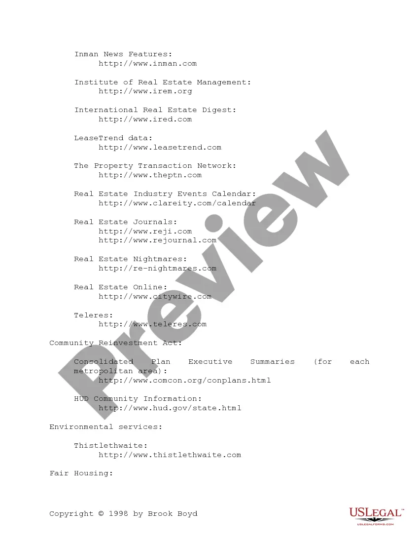 Preview Real Estate Internet Sites