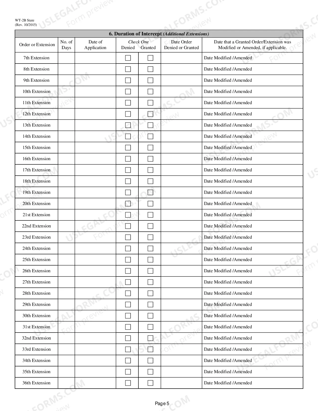 Preview Report of Application and/or Order Authorizing Interception of Communications (State/County/Local)