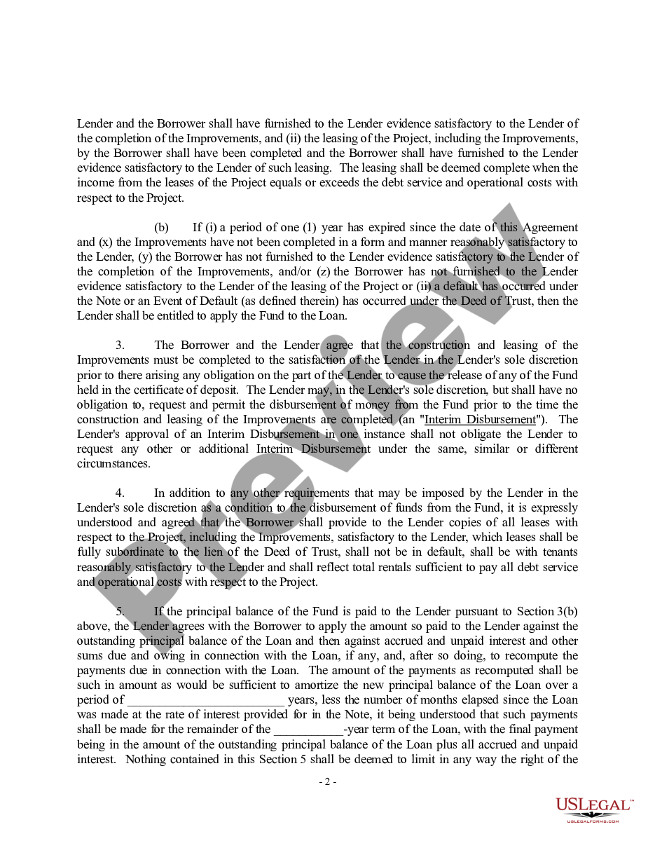 page 1 Tenant Finish and Leasing Agreement preview