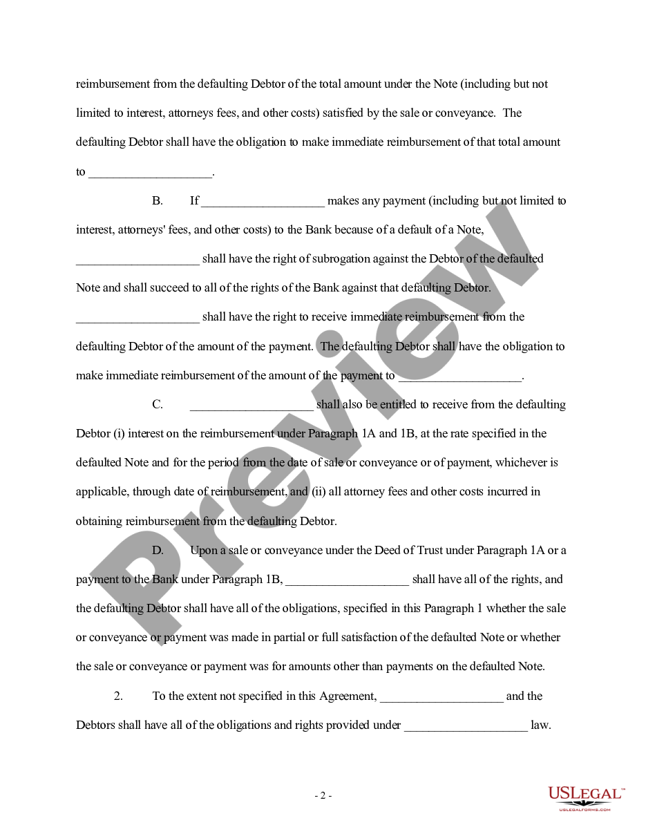 page 1 Agreement for Rights under Third Party Deed of Trust preview