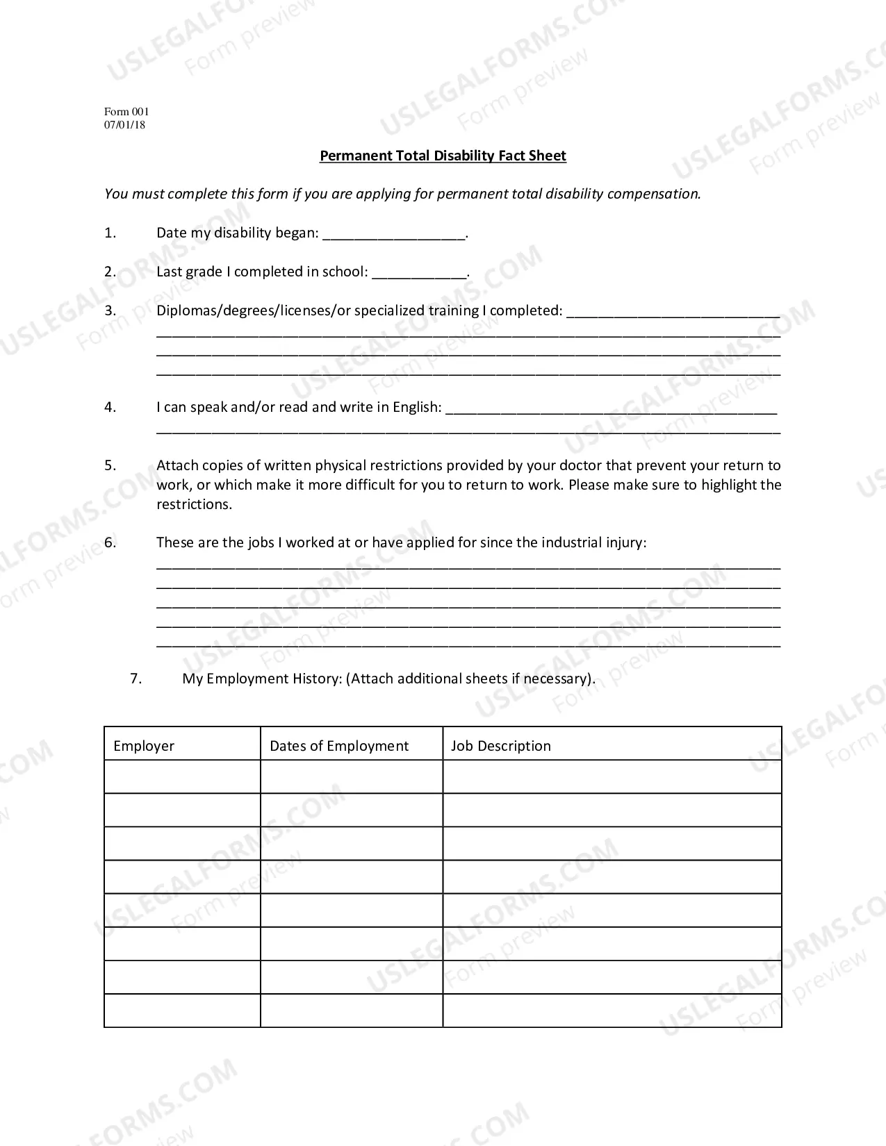 Preview Workers Compensation Application for Hearing