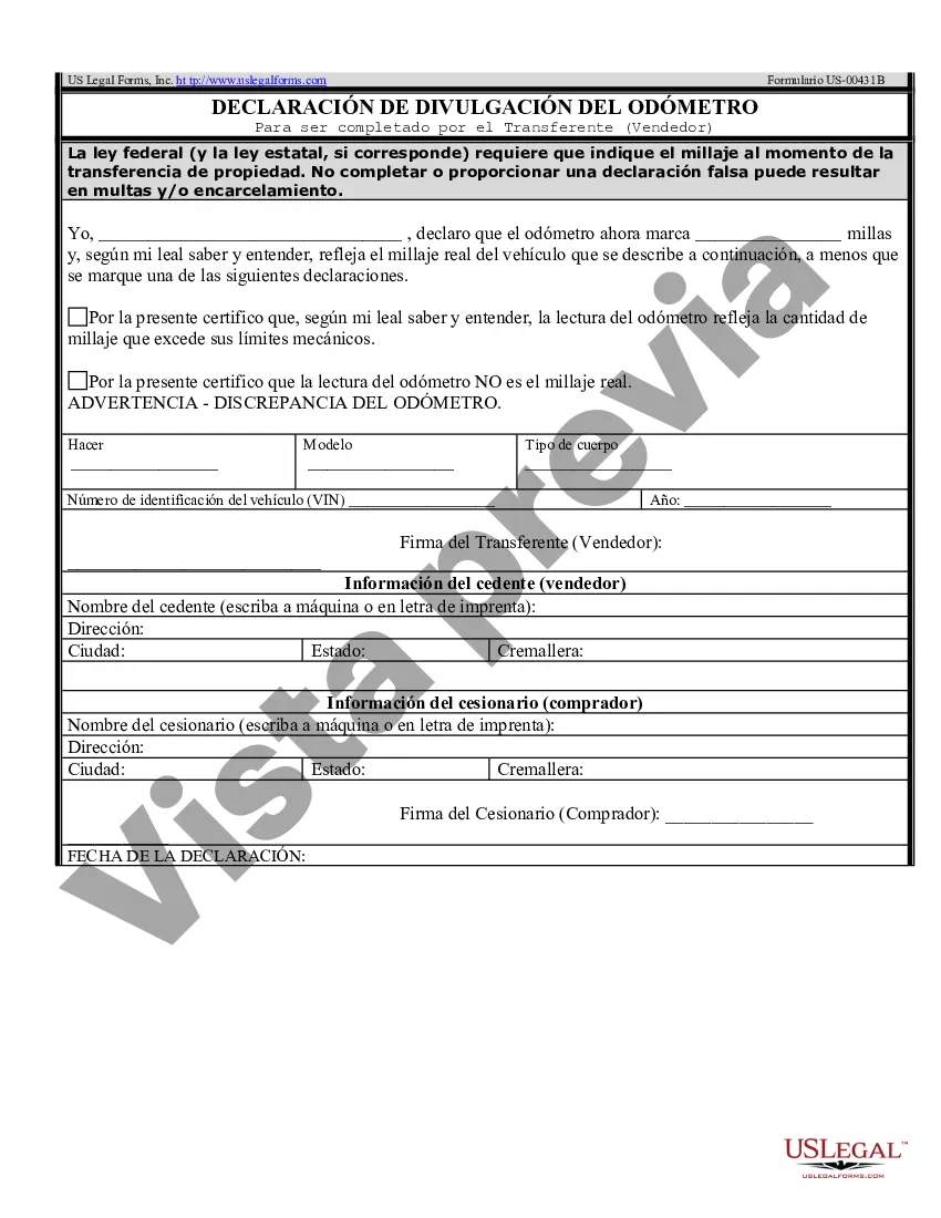 Preview Factura de venta de automóvil y estado de cuenta del odómetro para la venta tal como está