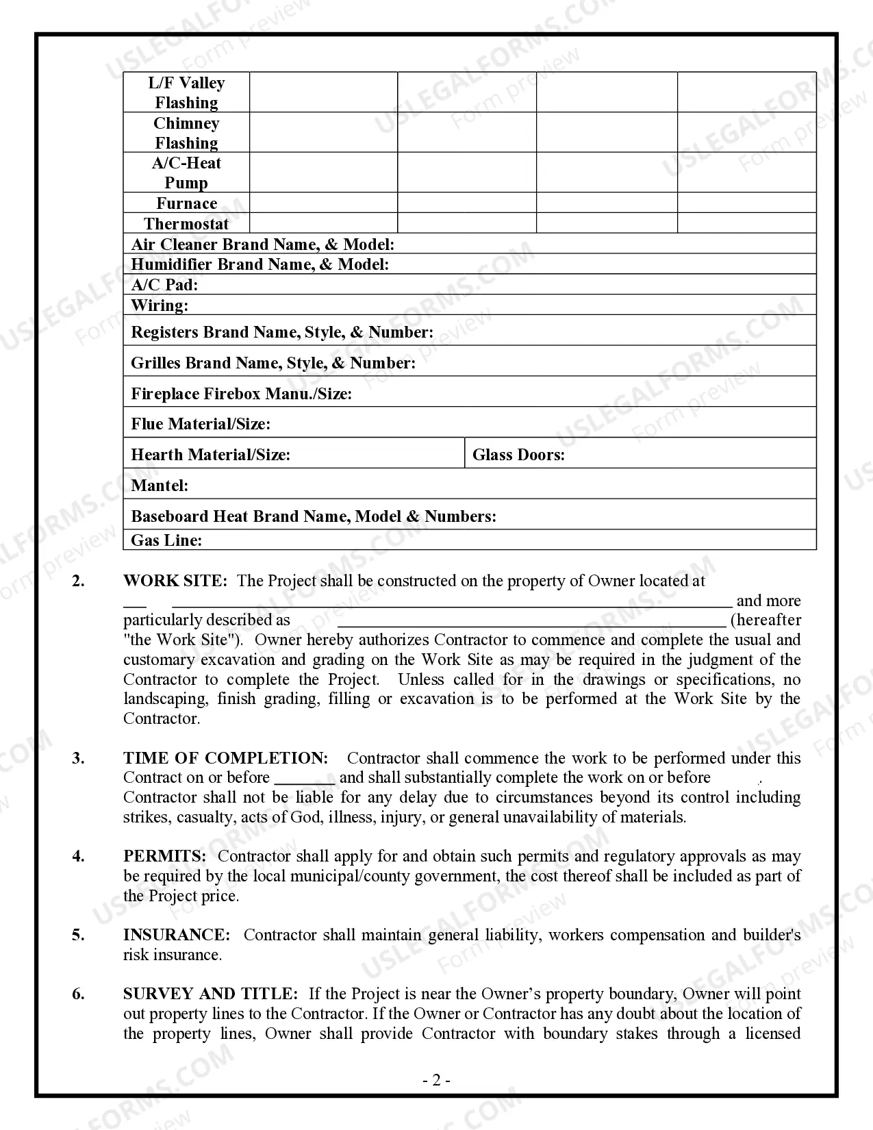 Preview HVAC Contract for Contractor