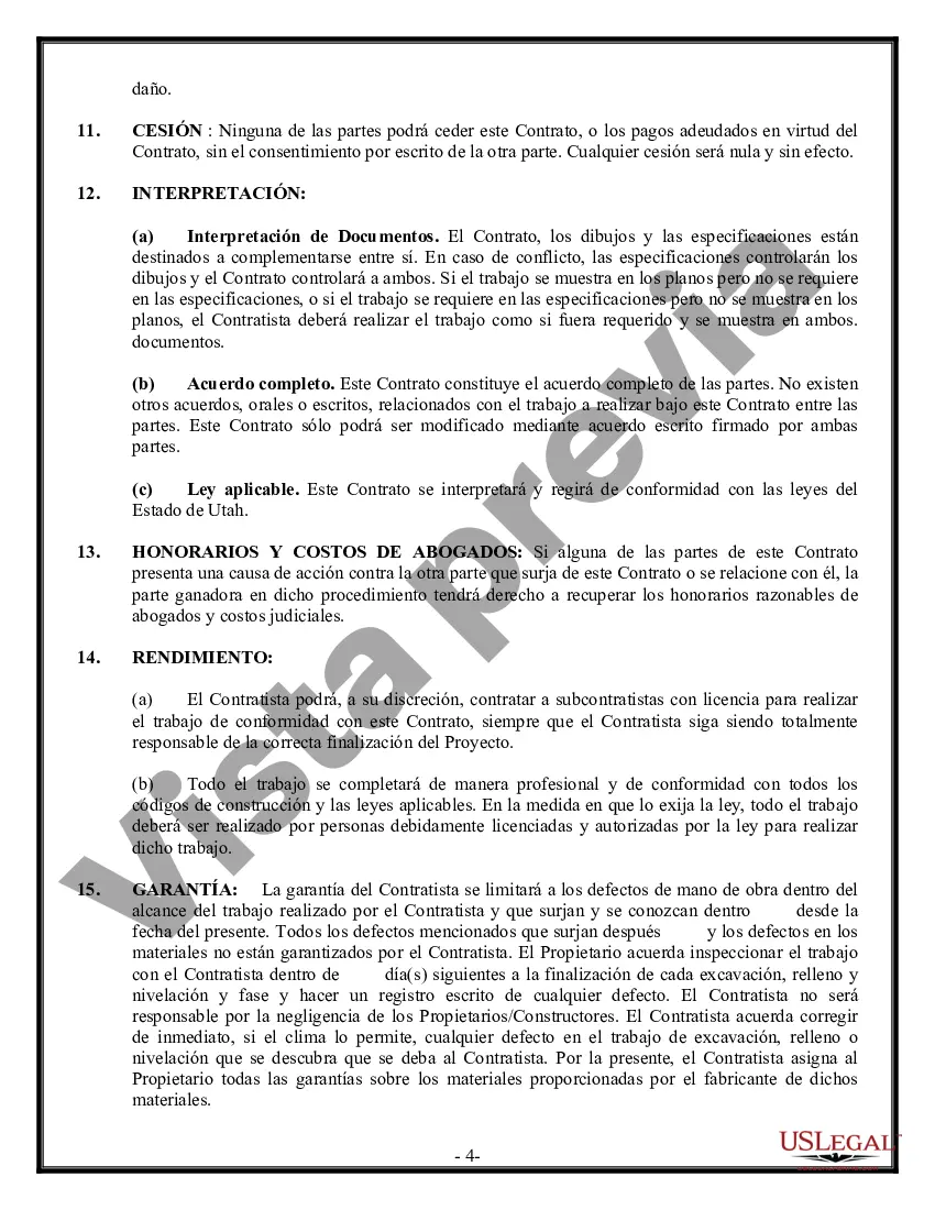 Preview Contrato de excavadora para contratista