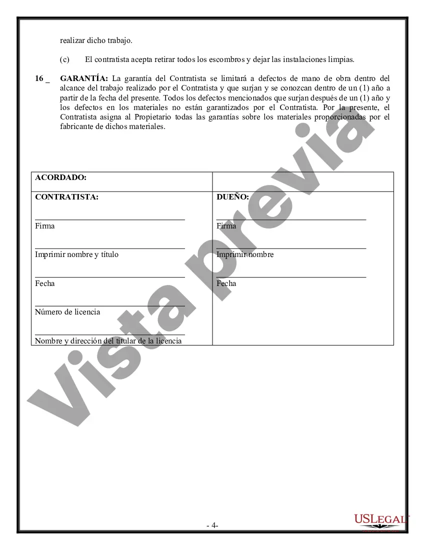 Preview Contrato de pavimentación para contratista