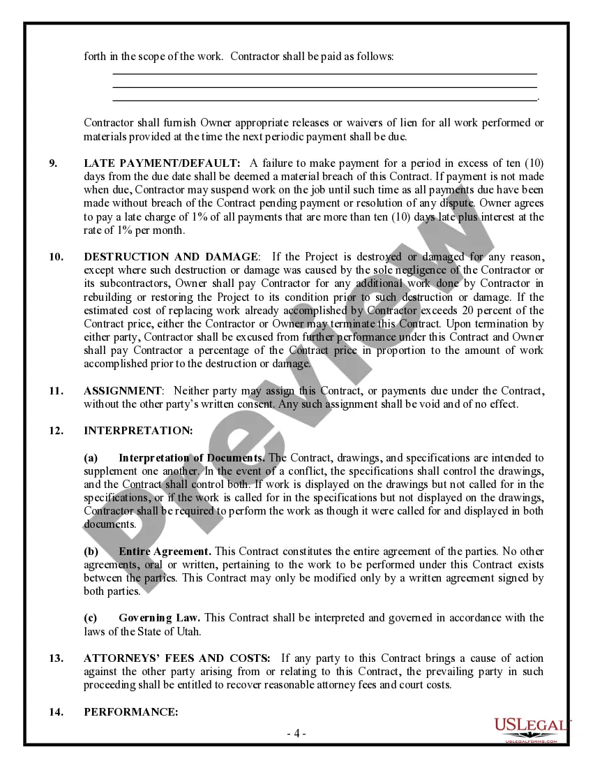 Preview Electrical Contract for Contractor