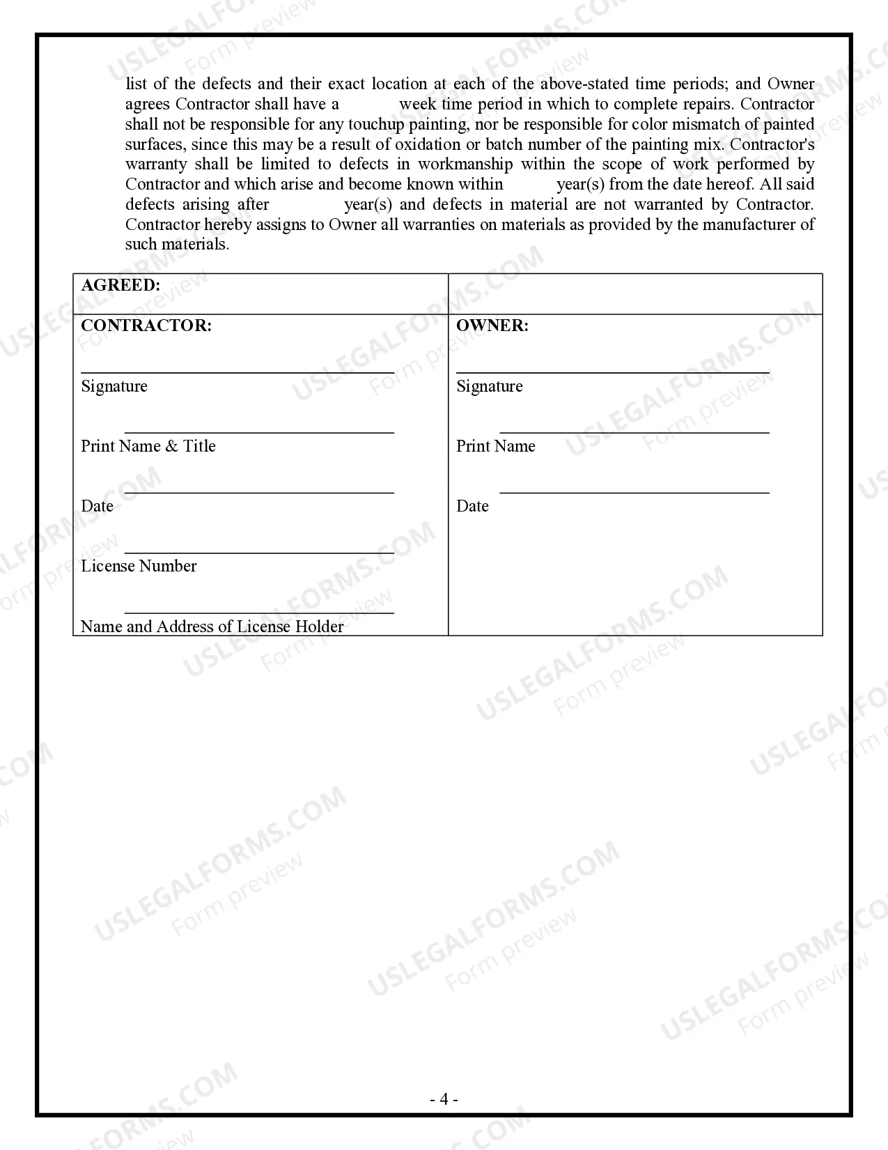 Preview Sheetrock Drywall Contract for Contractor
