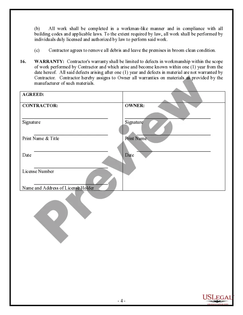 Preview Flooring Contract for Contractor